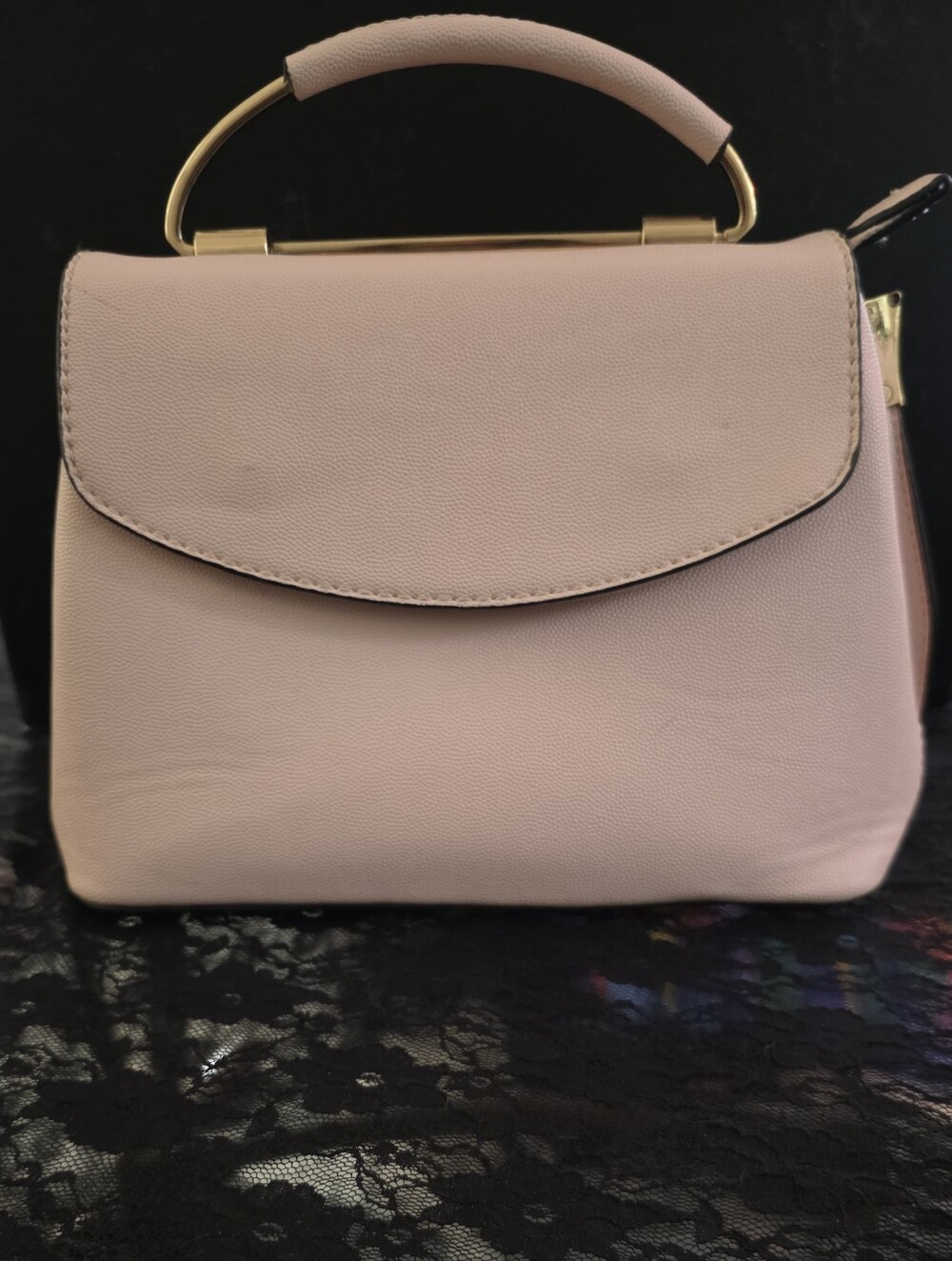 Mauve Envelope Wide Bottom Purse
